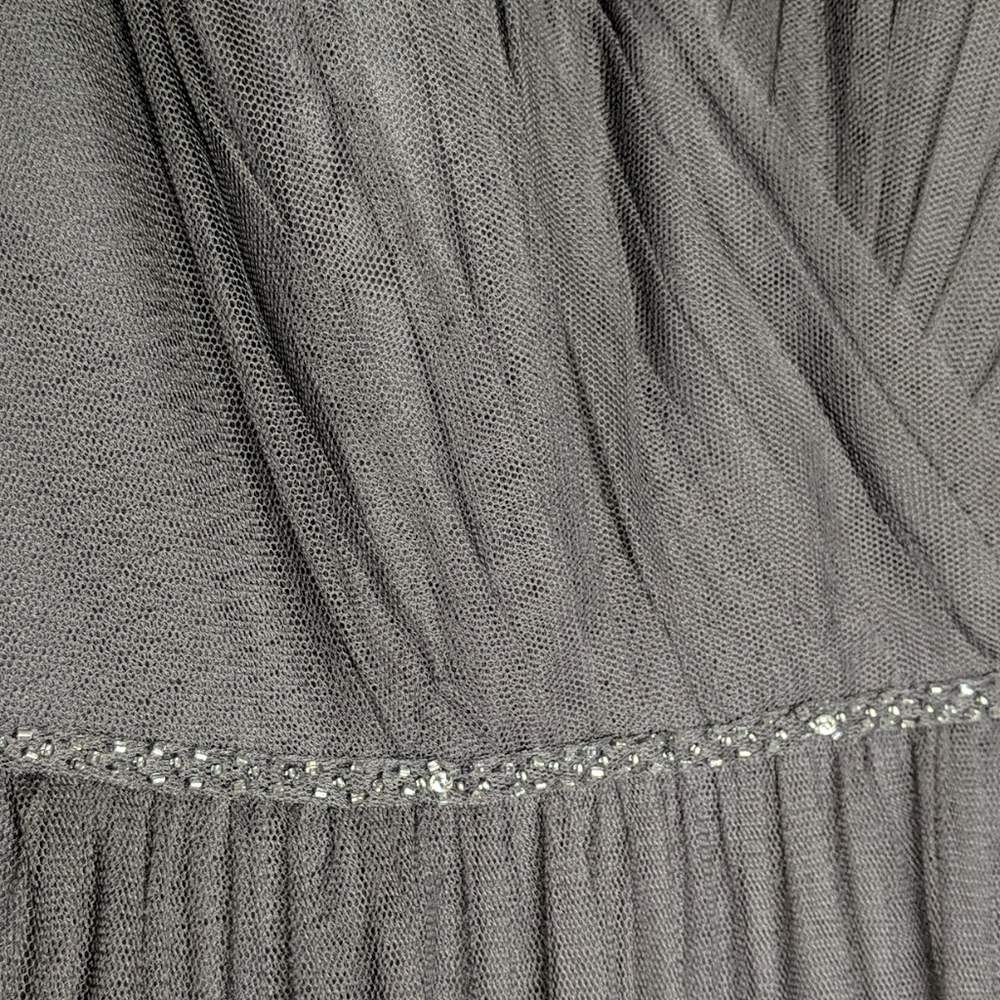 Watters Grey Chiffon Dress size 2 - Picture 6 of 7